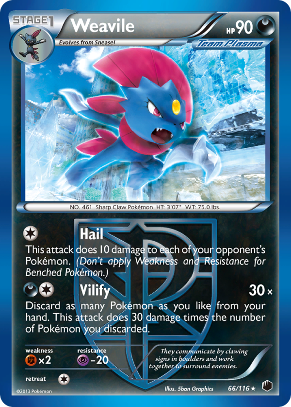 Weavile (66 116) [Black & White: Plasma Freeze] For Cheap