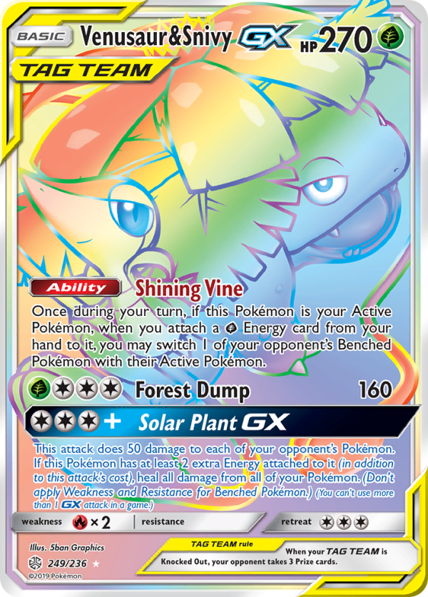 Venusaur & Snivy GX (249 236) [Sun & Moon: Cosmic Eclipse] Sale