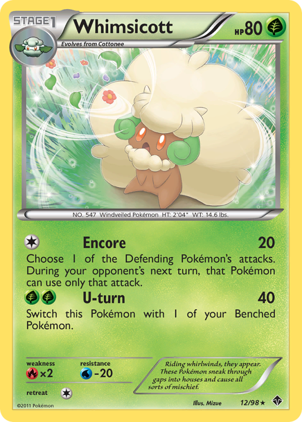 Whimsicott (12 98) [Black & White: Emerging Powers] Sale