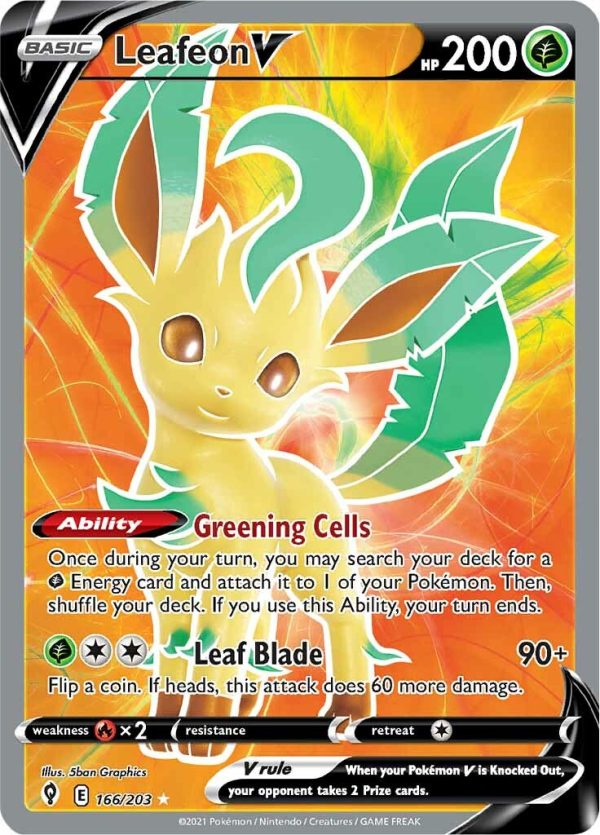 Leafeon V (166 203) [Sword & Shield: Evolving Skies] For Cheap