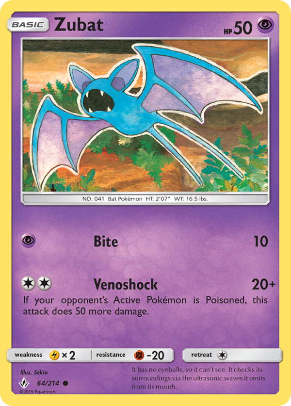 Zubat (64 214) [Sun & Moon: Unbroken Bonds] Hot on Sale