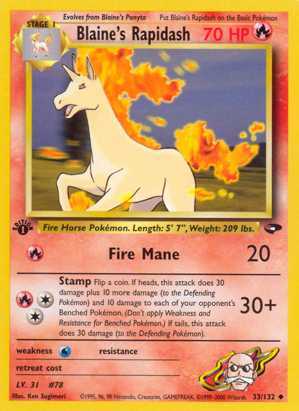 Blaine s Rapidash (33 132) [Gym Challenge 1st Edition] Online