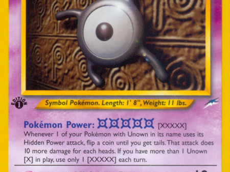 Unown [X] (30 105) [Neo Destiny 1st Edition] on Sale