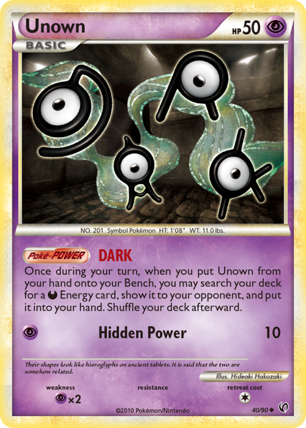 Unown (40 90) [HeartGold & SoulSilver: Undaunted] Discount