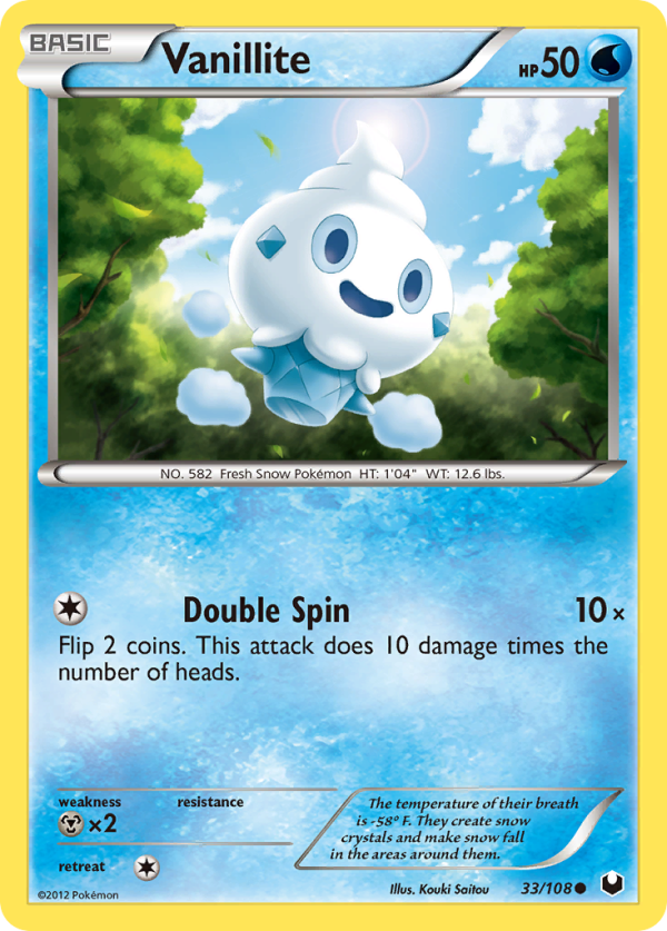 Vanillite (33 108) [Black & White: Dark Explorers] For Sale