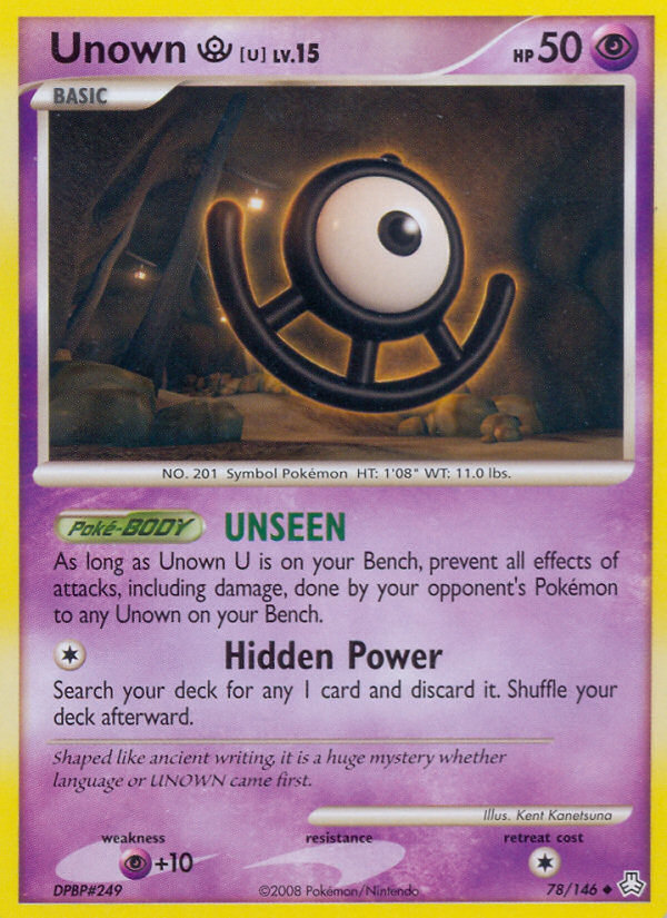 Unown U (78 146) [Diamond & Pearl: Legends Awakened] Online Hot Sale