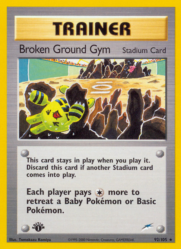 Broken Ground Gym (92 105) [Neo Destiny 1st Edition] Online now