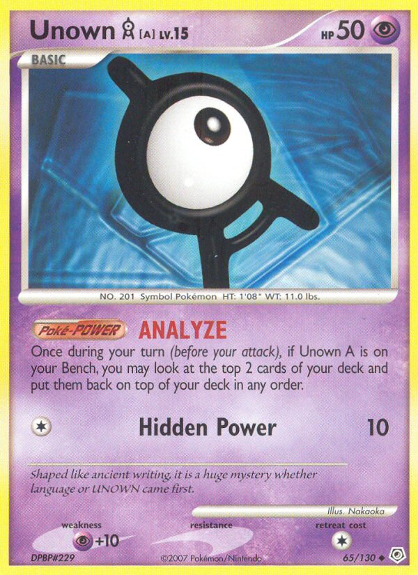 Unown A (65 130) [Diamond & Pearl: Base Set] on Sale