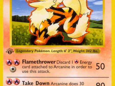 Arcanine (23 102) (Shadowless) [Base Set 1st Edition] For Discount