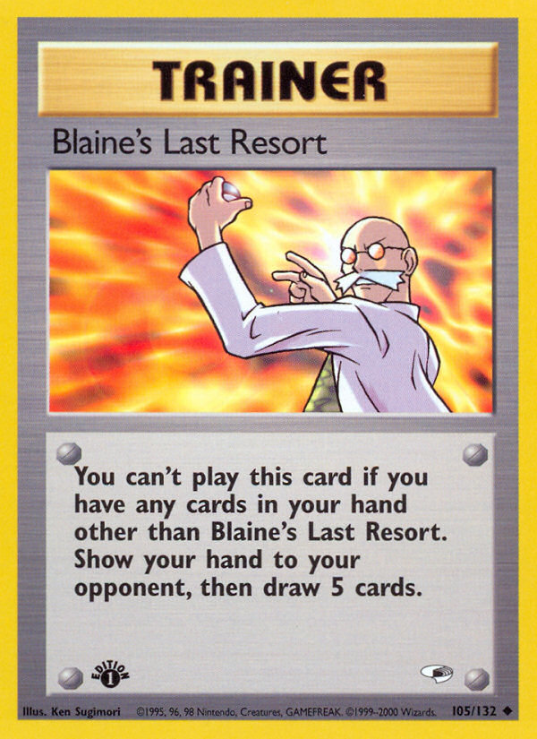 Blaine s Last Resort (105 132) [Gym Heroes 1st Edition] Sale