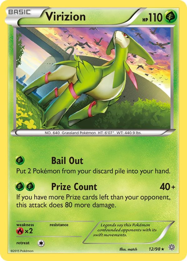 Virizion (12 98) (Theme Deck Exclusive) [XY: Ancient Origins] Online Sale