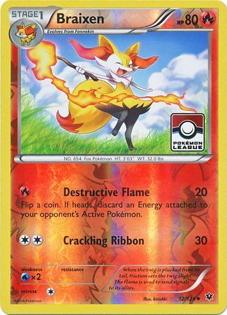 Braixen (12 124) (League Promo) [XY: Fates Collide] Discount