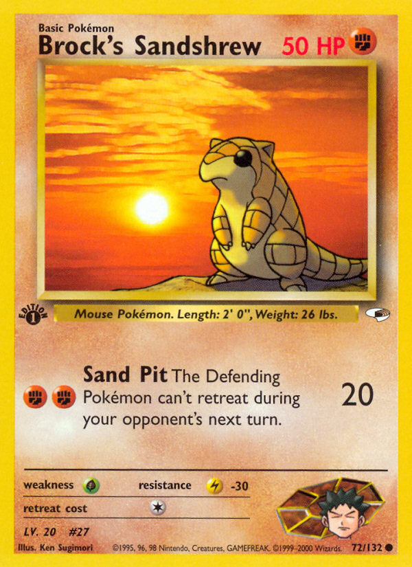 Brock s Sandshrew (72 132) [Gym Heroes 1st Edition] on Sale