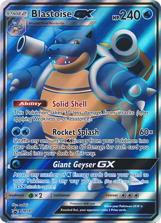 Blastoise GX (SM189) (Jumbo Card) [Sun & Moon: Black Star Promos] Fashion