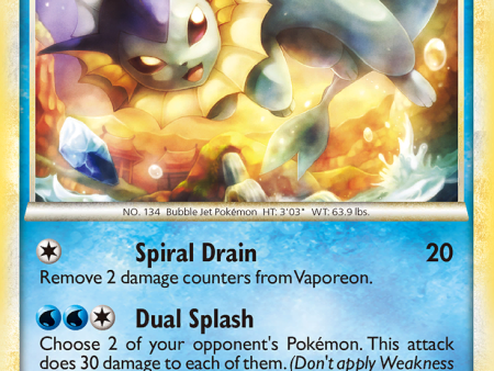 Vaporeon (52 95) [HeartGold & SoulSilver: Call of Legends] Online Sale